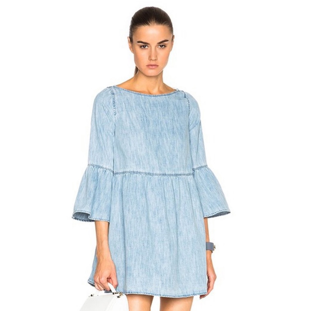 MM6 Denim Babydoll Dress